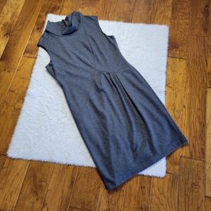 Lafayette 148 100% Wool Asymmetrical Cocktail Dress Women's 12 Gray
